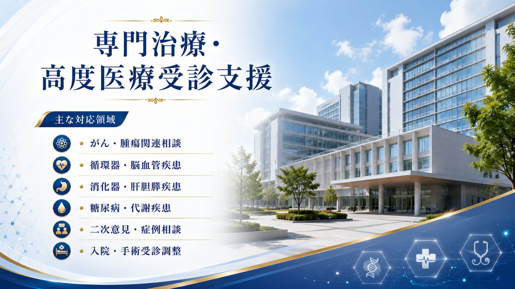 専門治療・高度医療受診支援